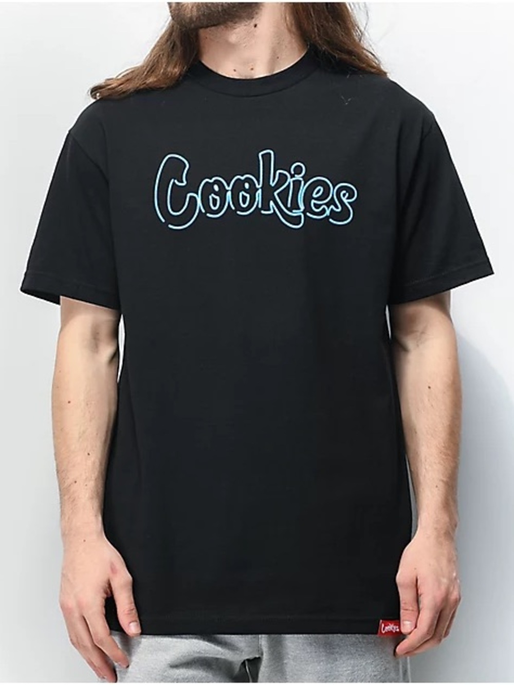 Cookies Litty blue & black large logo short sleeve graphic t-shirt